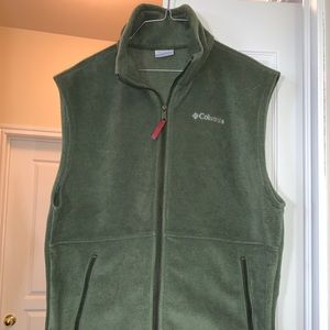 Mens columbia fleece jacket Vest  large full zip